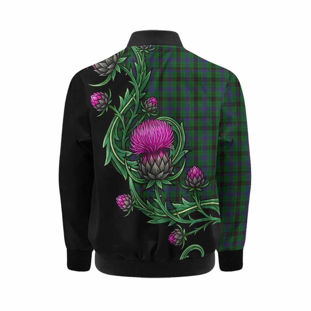 Davidson Tartan Kid Bomber Jacket Resilient Scottish Thistle Kid - Tartan Vibes Clothing