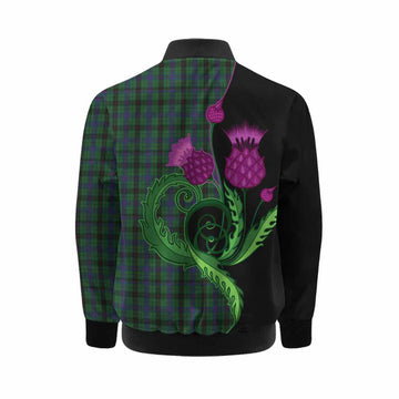 Davidson Tartan Kid Bomber Jacket Traditional Scottish Thistle