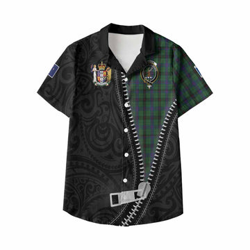 Davidson Tartan Kid Hawaiian Shirt New Zealand Pattern Unique Zipper Stylized