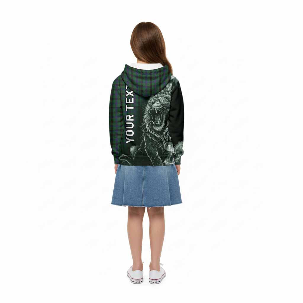 Davidson Tartan Kid Hoodie Roaring Lion Heritage