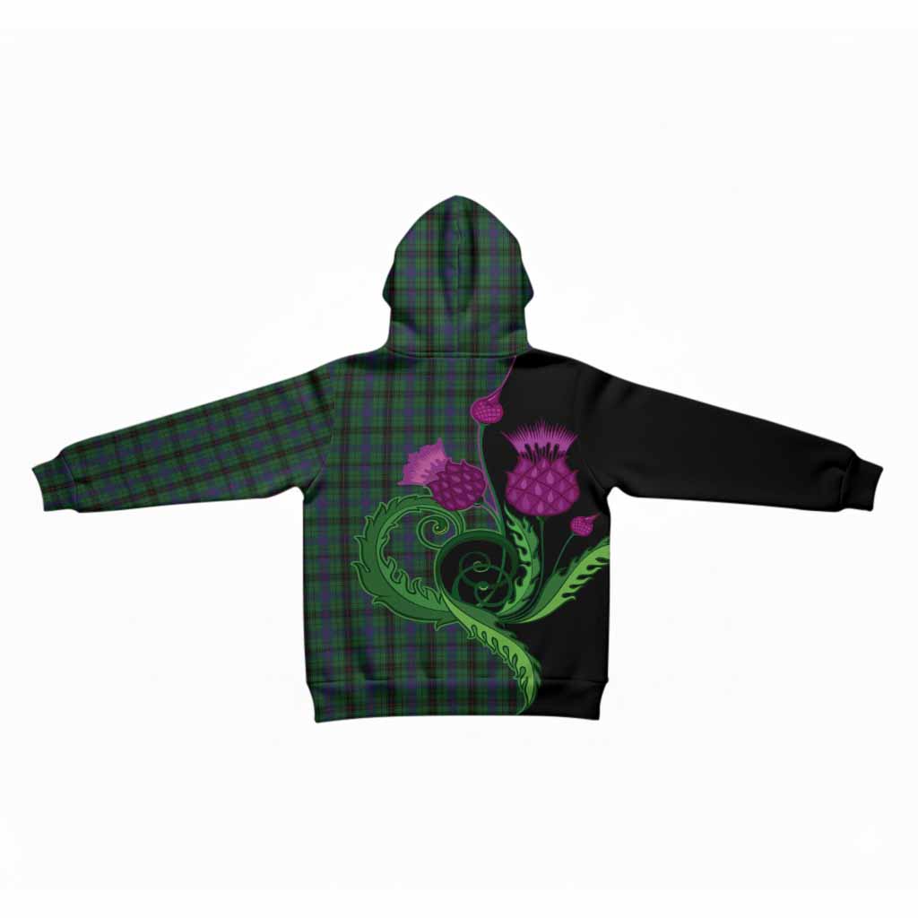 Davidson Tartan Kid Hoodie Traditional Scottish Thistle
