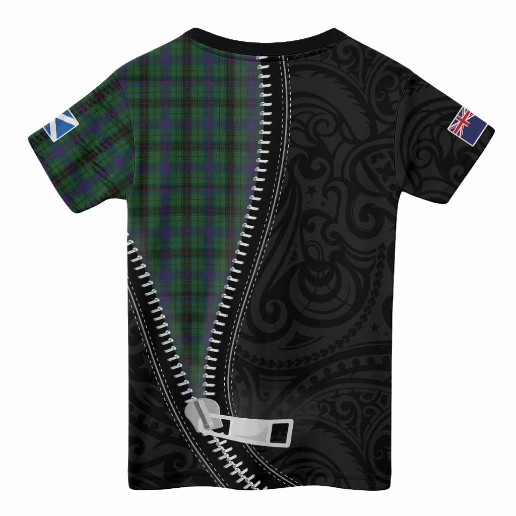 Davidson Tartan Kid T-shirt New Zealand Pattern Unique Zipper Stylized