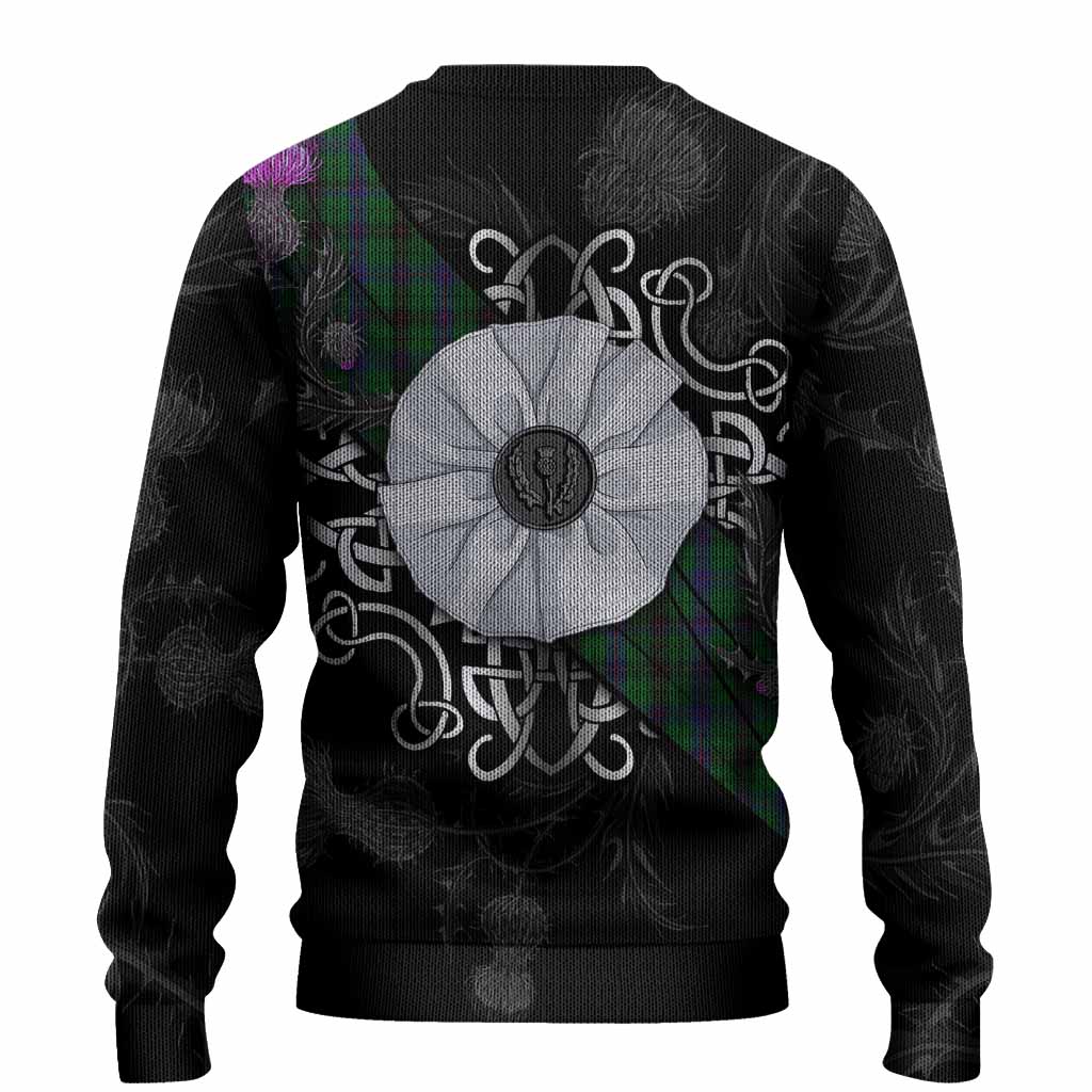 Davidson Tartan Knitted Sweater Jacobite White Rose - Tartan Vibes Clothing