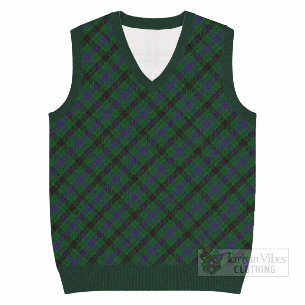 Davidson Tartan  Knitted V-Neck Vest Cross Style