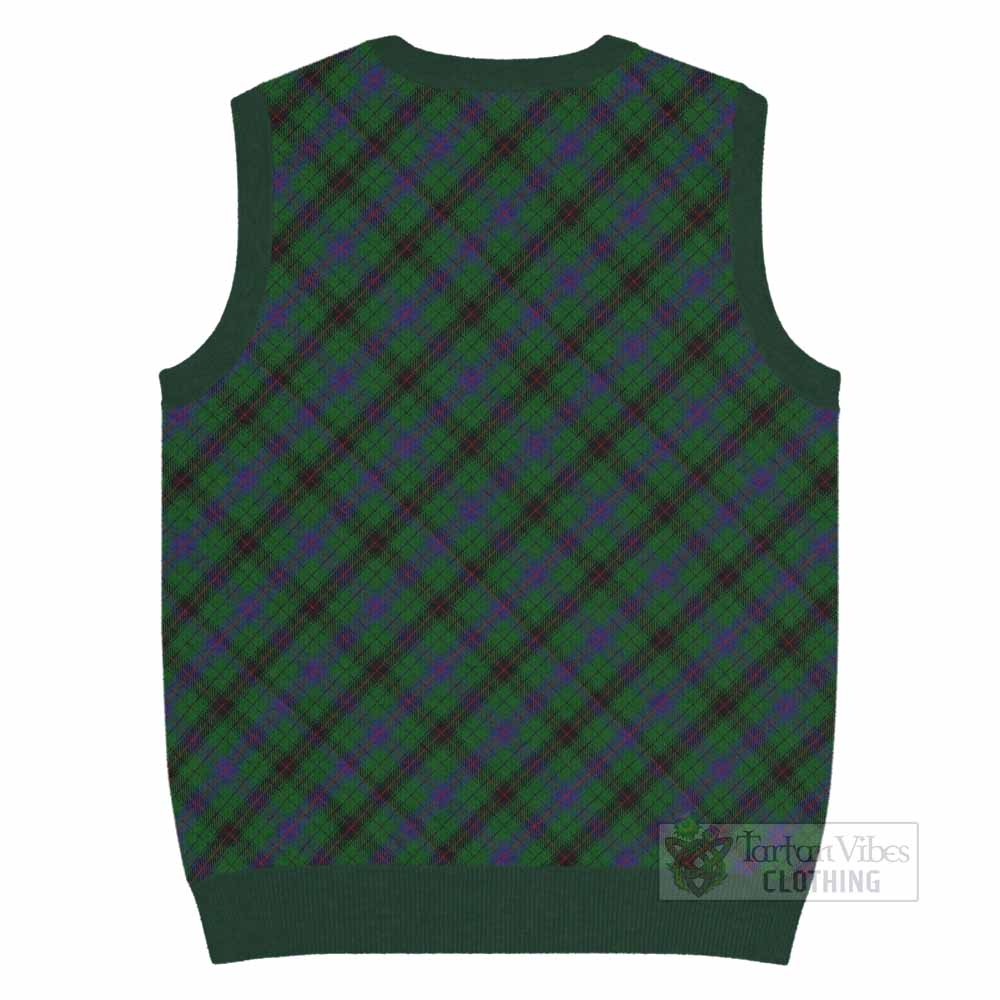 Davidson Tartan  Knitted V-Neck Vest Cross Style