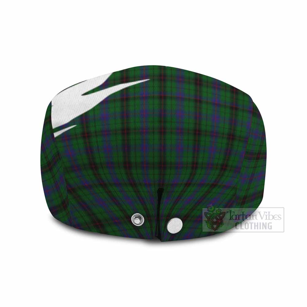Davidson Tartan Loch Ness Monster Scottish Heritage Art Flat Cap, Jeff Cap