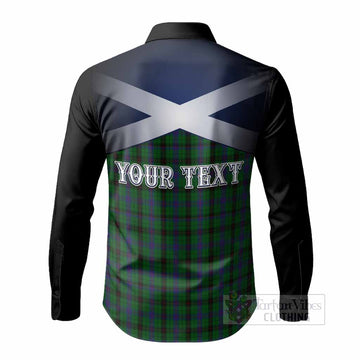Davidson Tartan Long Sleeve Button Shirts Alba Gu Brath Unicorn Crest