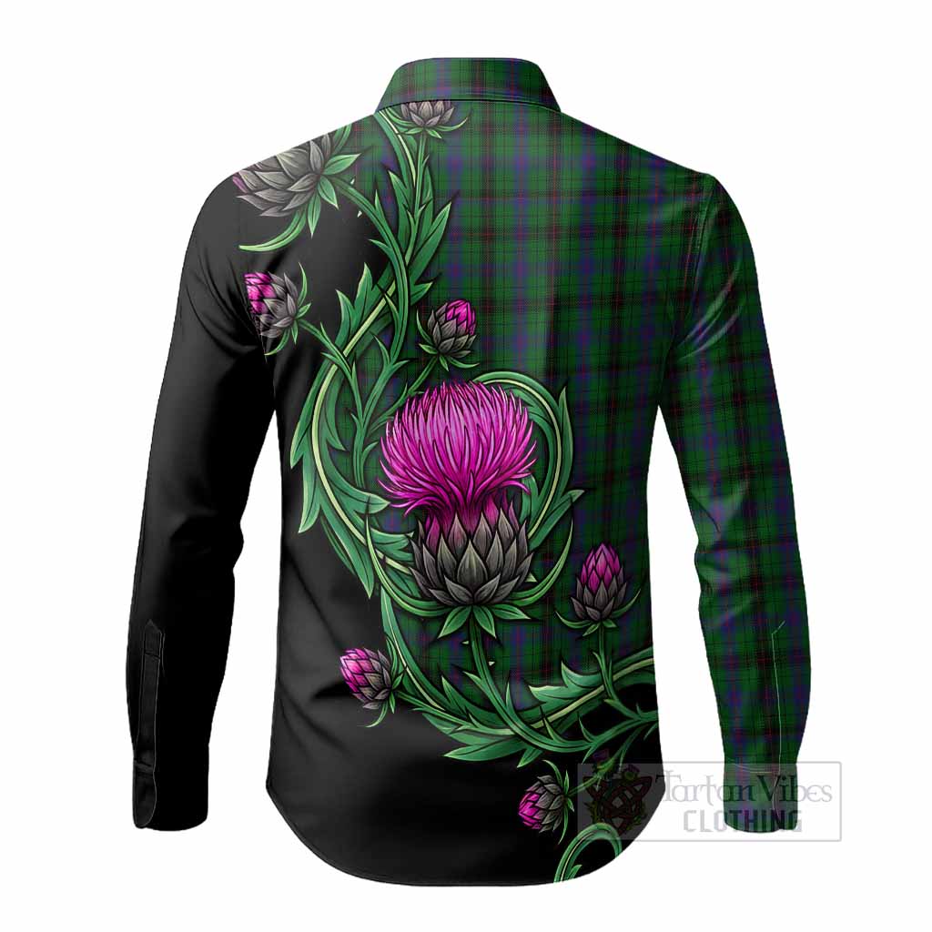 Davidson Tartan Long Sleeve Button Shirts Resilient Scottish Thistle