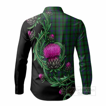 Davidson Tartan Long Sleeve Button Shirts Resilient Scottish Thistle