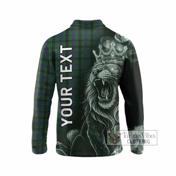Davidson Tartan Long Sleeve Polo Shirt Roaring Lion Heritage