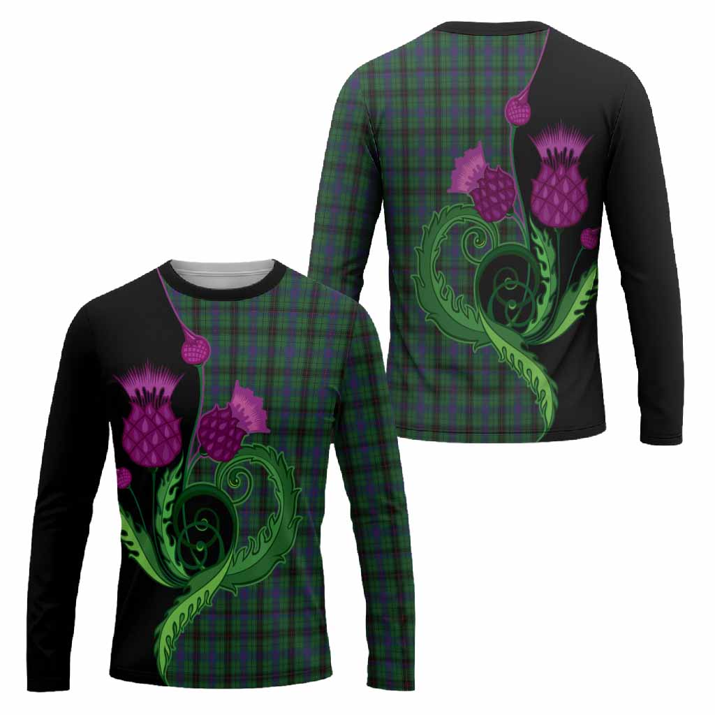 Davidson Tartan Long Sleeve T-Shirt Traditional Scottish Thistle