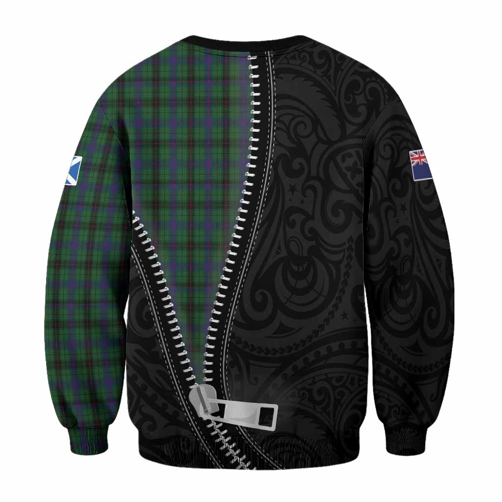 Davidson Tartan Sweatshirt New Zealand Pattern Unique Zipper Stylized