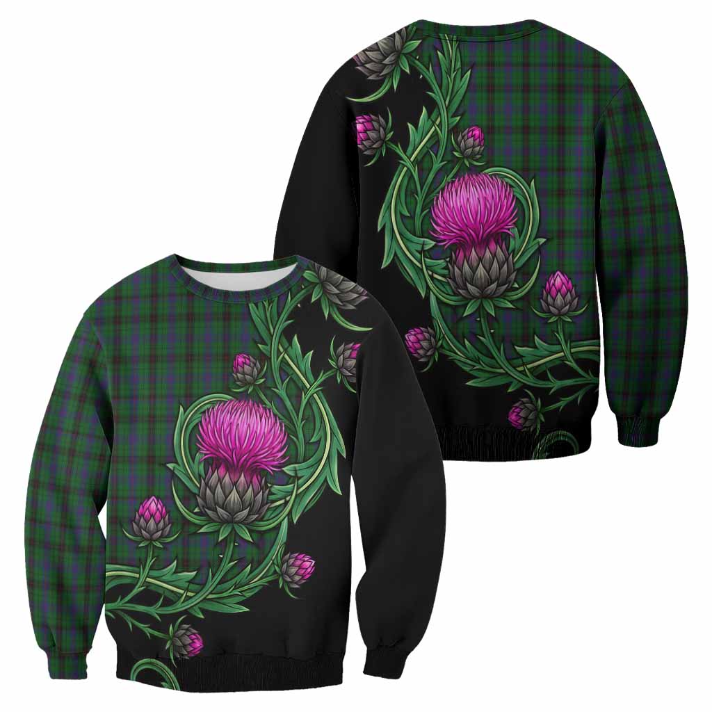 Davidson Tartan Sweatshirt Resilient Scottish Thistle - Tartan Vibes Clothing