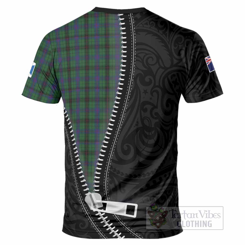 Davidson Tartan T-Shirt New Zealand Pattern Unique Zipper Stylized