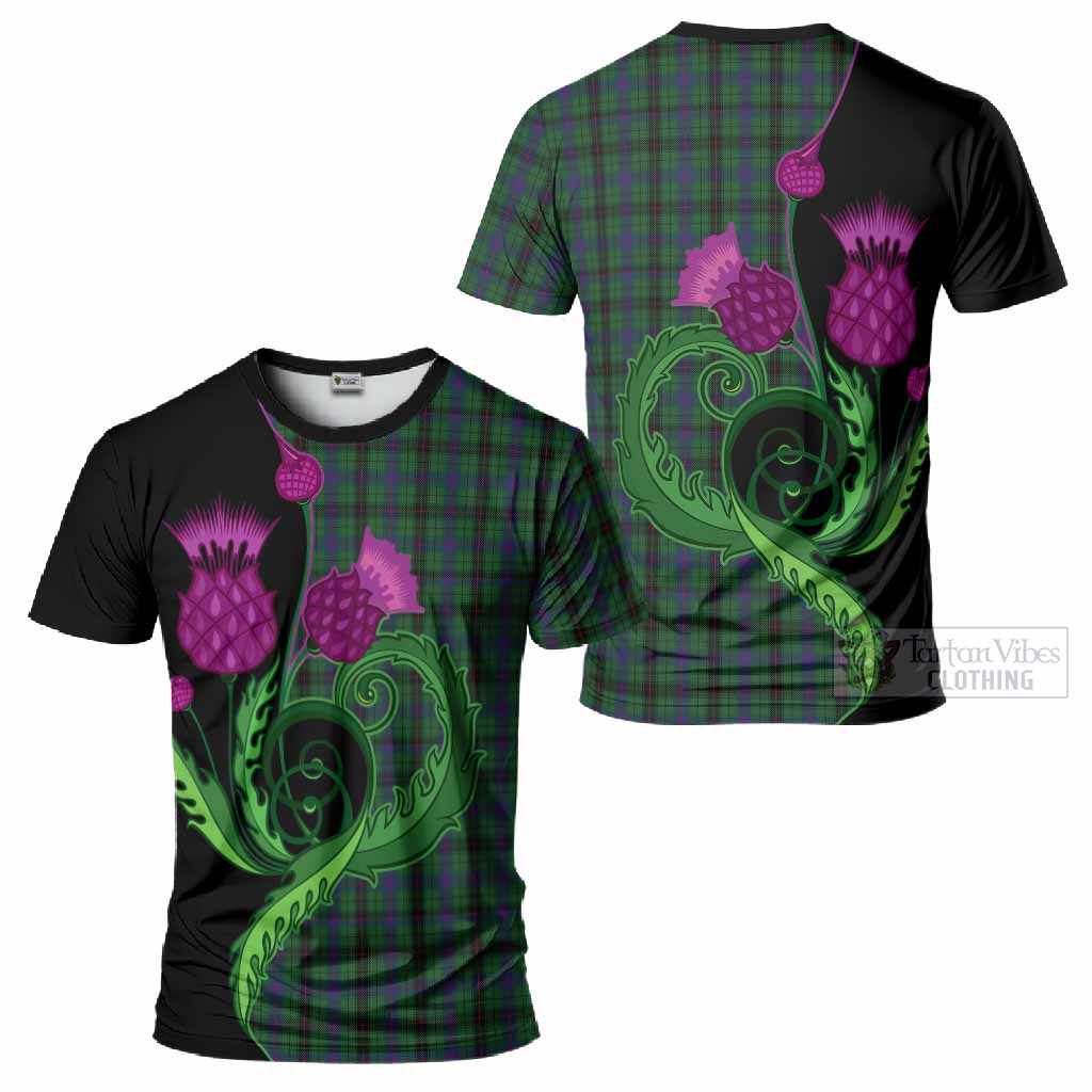 Davidson Tartan T-Shirt Traditional Scottish Thistle
