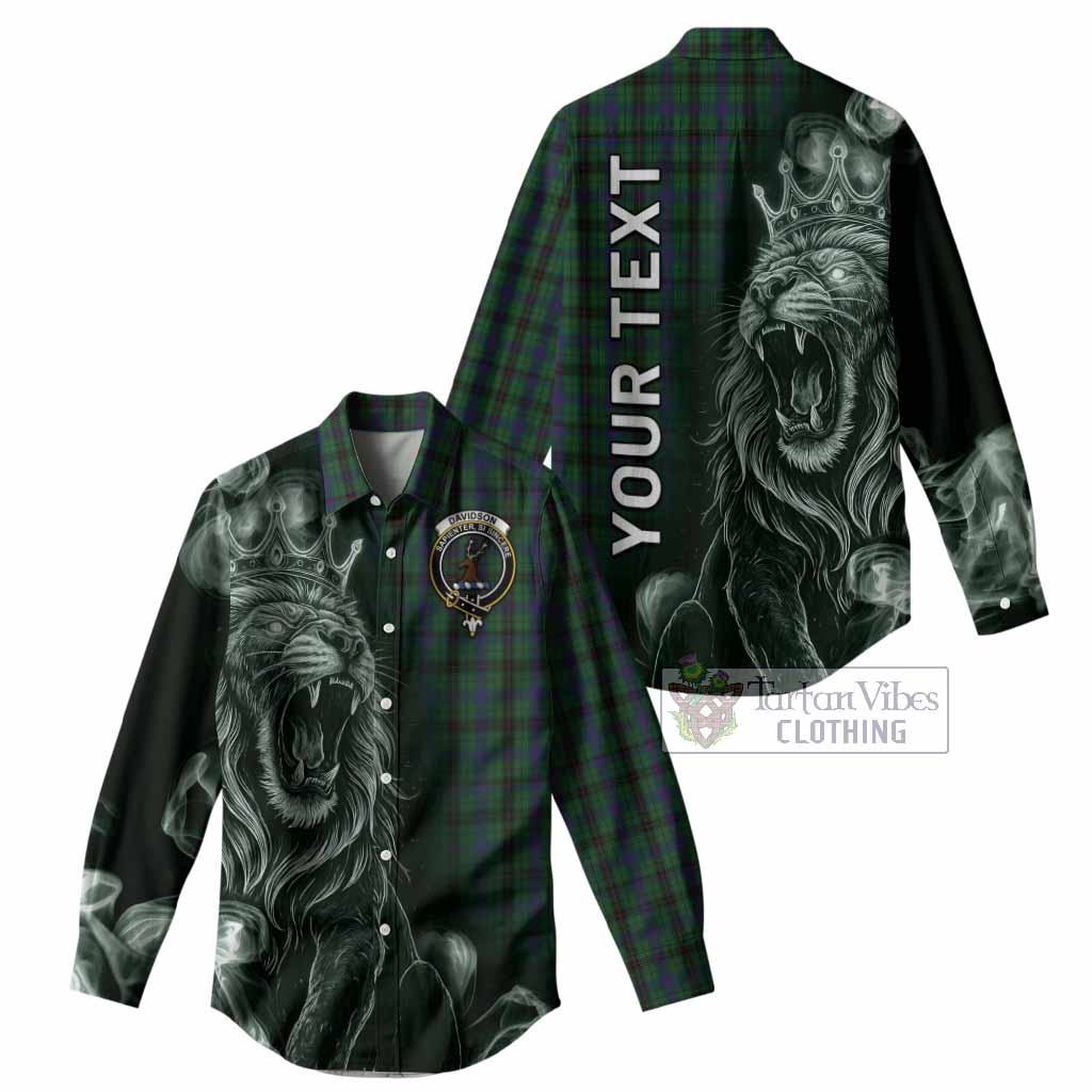 Davidson Tartan Women Casual Shirt Roaring Lion Heritage