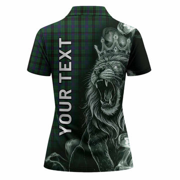 Davidson Tartan Women Polo Shirt Roaring Lion Heritage