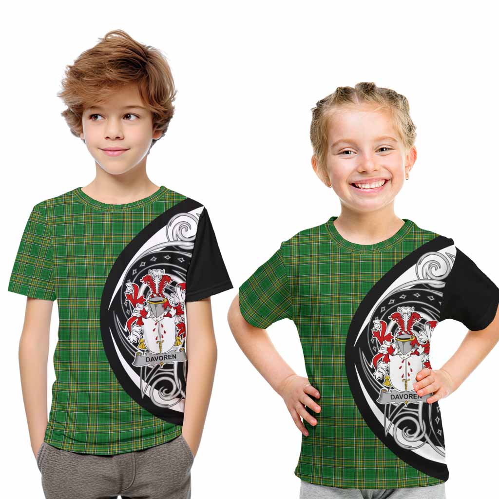 Davoren Irish Clan Kid T-Shirt Celtic Circle Style Youth XL Size14 - Tartan Vibes Clothing