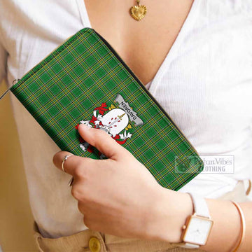 Davoren Irish Clan Tartan Women's Leather Wallet with Coat of Arms