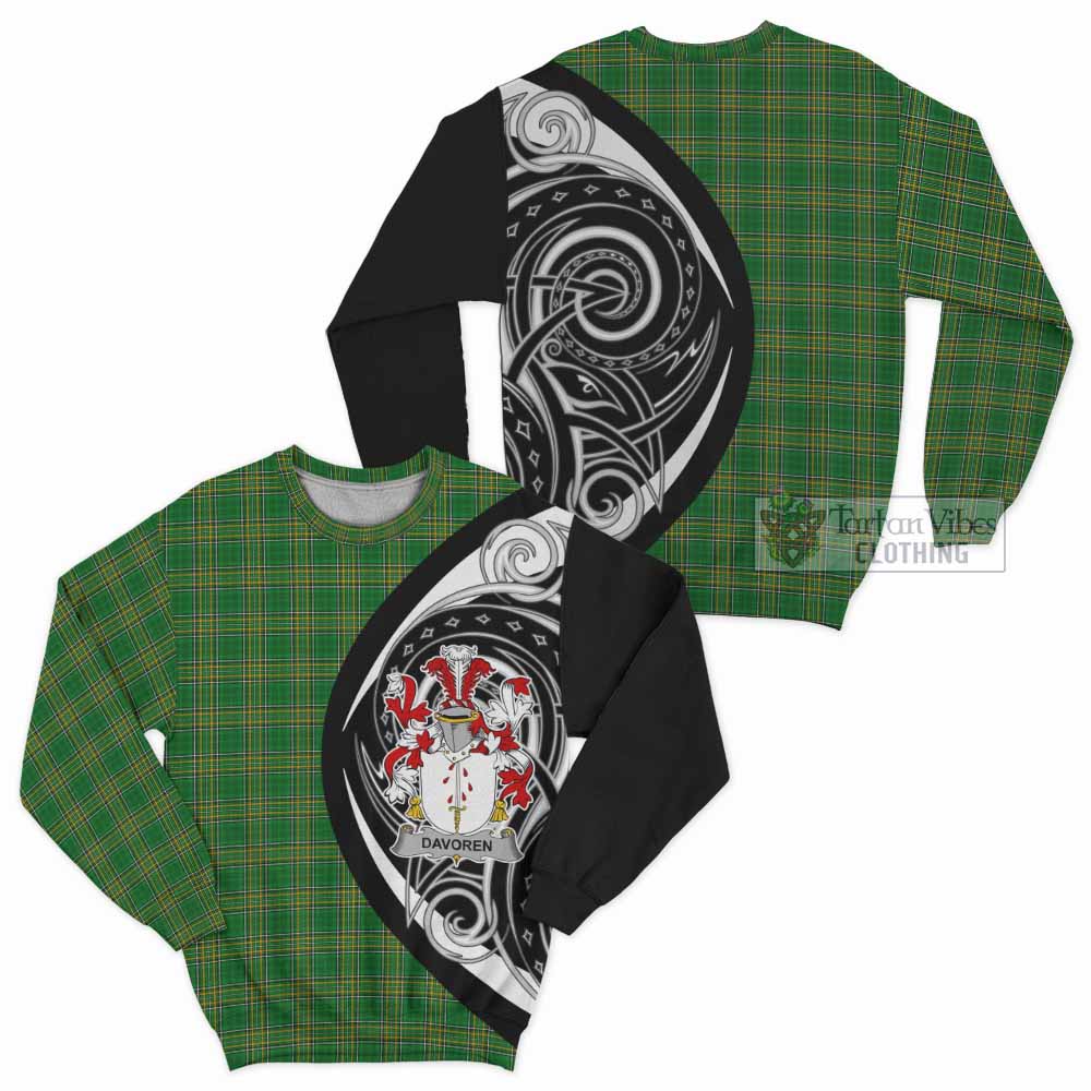 Tartan Vibes Clothing Davoren Irish Clan Sweatshirt Celtic Circle Style