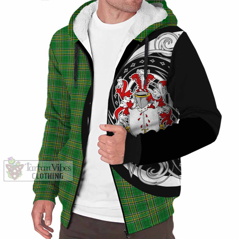 Tartan Vibes Clothing Davoren Irish Clan Sherpa Hoodie Celtic Circle Style