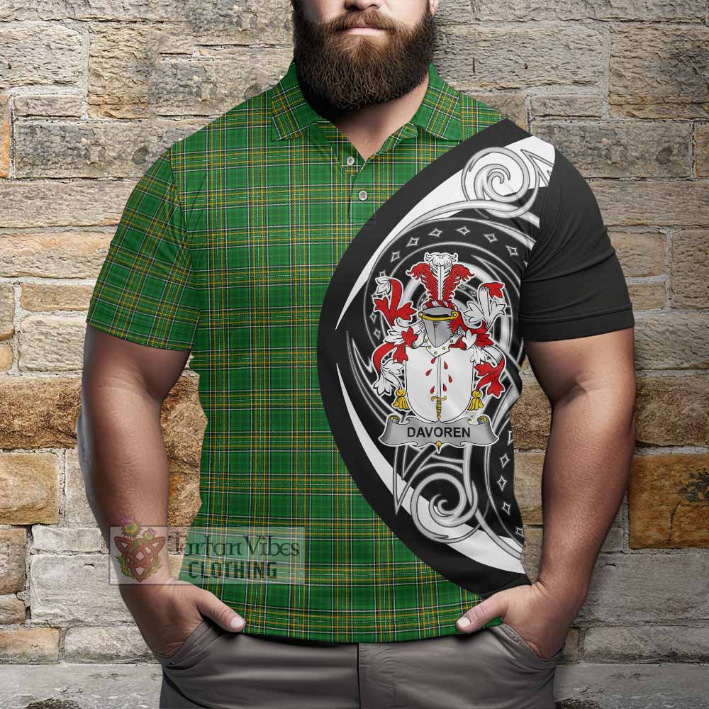 Davoren Irish Clan Polo Shirt Celtic Circle Style - Tartan Vibes Clothing