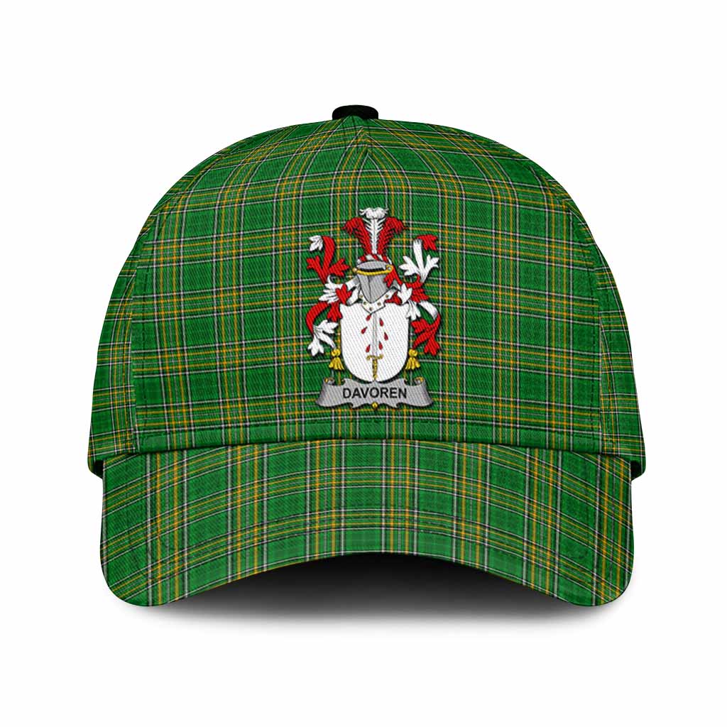 Davoren Irish Clan Tartan Classic Cap with Coat of Arms
