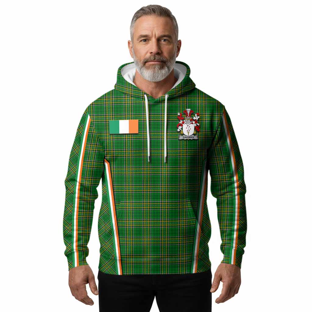 Davoren Irish Clan Coat of Arm Tartan Hoodie Flag Style