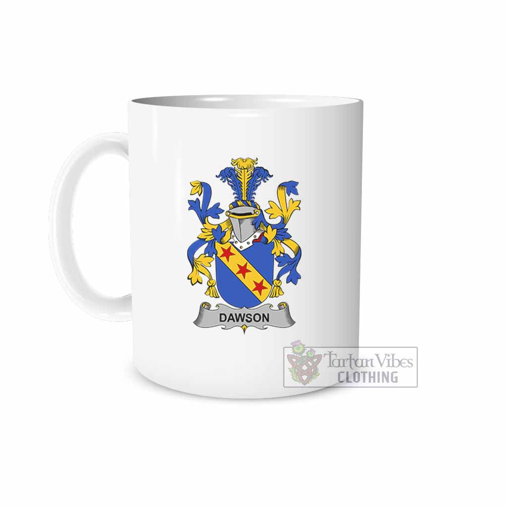 Tartan Vibes Clothing Dawson Irish Clan Coat of Arms Ceramic Mug