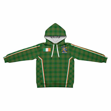 Dawson Irish Clan Coat of Arm Tartan Kid Hoodie Flag Style