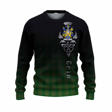 Day Irish Clan Knitted Sweater with Coat of Arms Erin Go Bragh Celtic Inspired