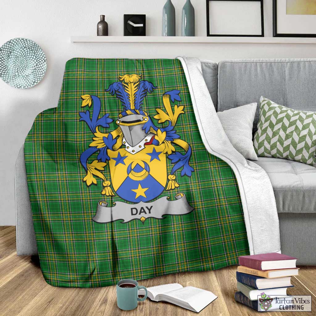 Day Irish Clan Tartan Blanket with Coat of Arms - Tartan Vibes Clothing