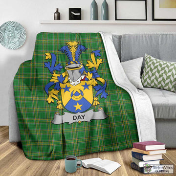 Day Irish Clan Tartan Blanket with Coat of Arms