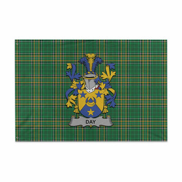 Day Irish Clan Tartan House Flag with Coat of Arms