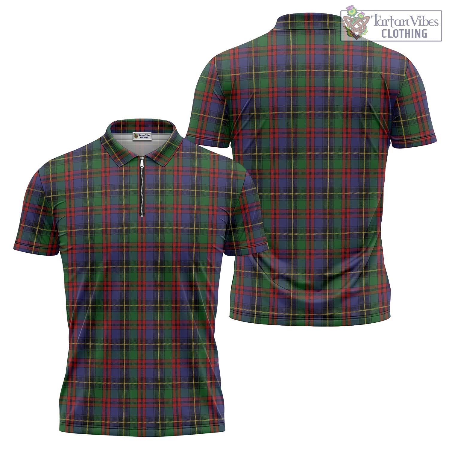 Deas Tartan Zipper Polo Shirt Unisex - Tartan Vibes Clothing