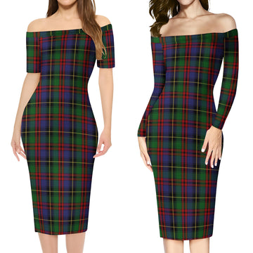 Deas Tartan Off Shoulder Lady Dress Women's Dress - Tartan Vibes Clothing