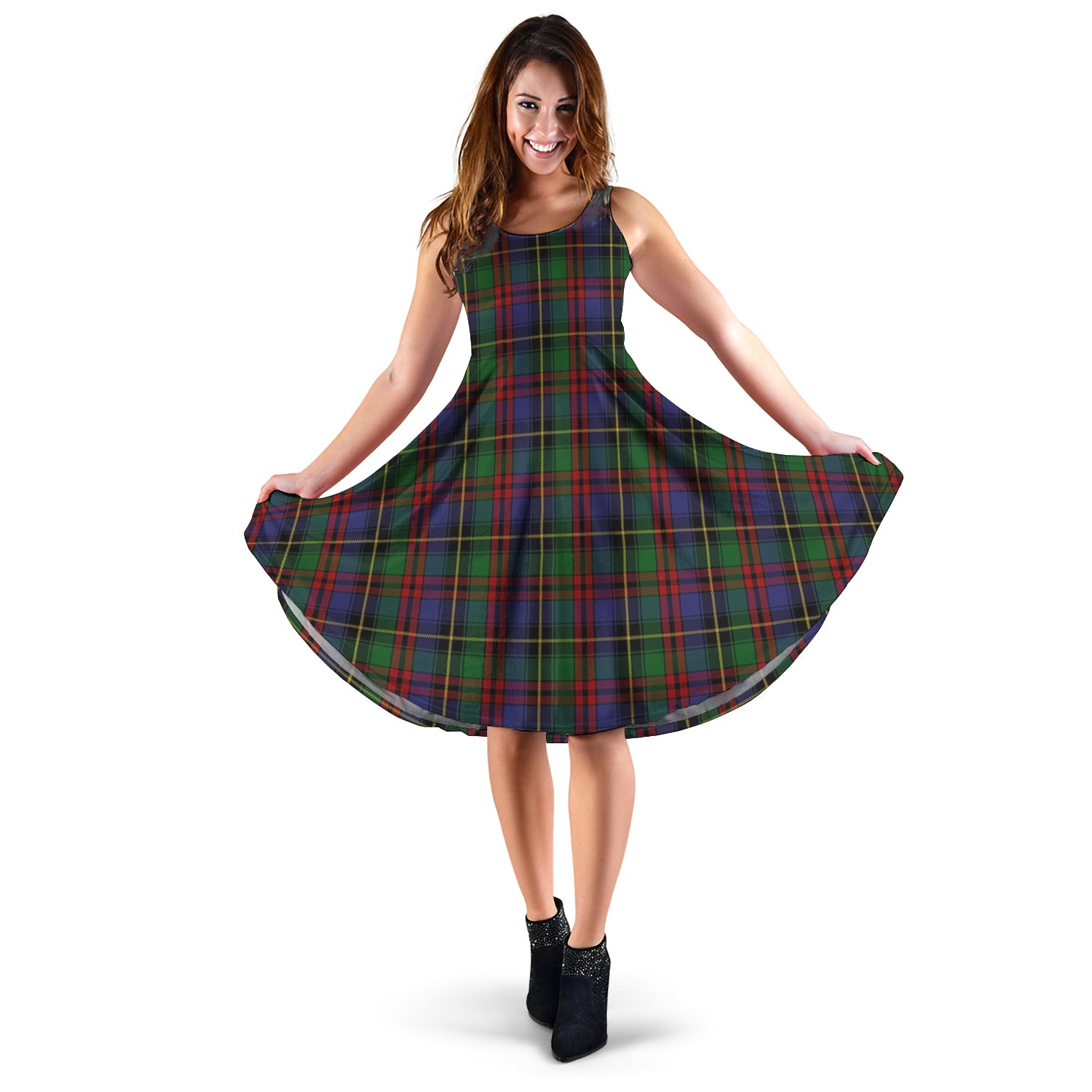 Deas Tartan Sleeveless Midi Womens Dress XL - Tartan Vibes Clothing