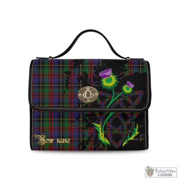 Tartan Vibes Clothing Deas Tartan Waterproof Canvas Bag with Scotland Map and Thistle Celtic Accents