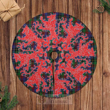 Tartan Vibes Clothing Deas Tartan Christmas Tree Skirt Lion Rampant Style
