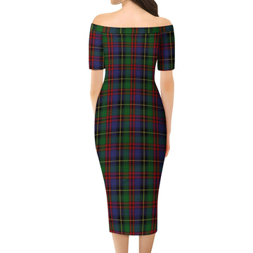 Deas Tartan Off Shoulder Lady Dress - Tartan Vibes Clothing