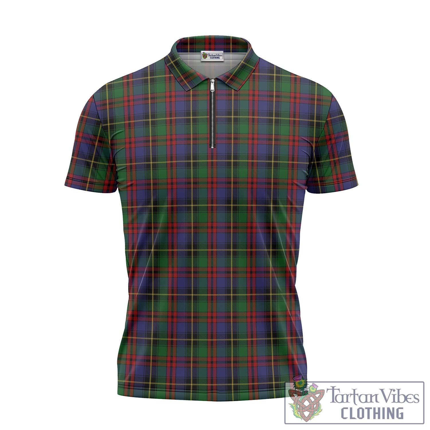 Deas Tartan Zipper Polo Shirt - Tartan Vibes Clothing