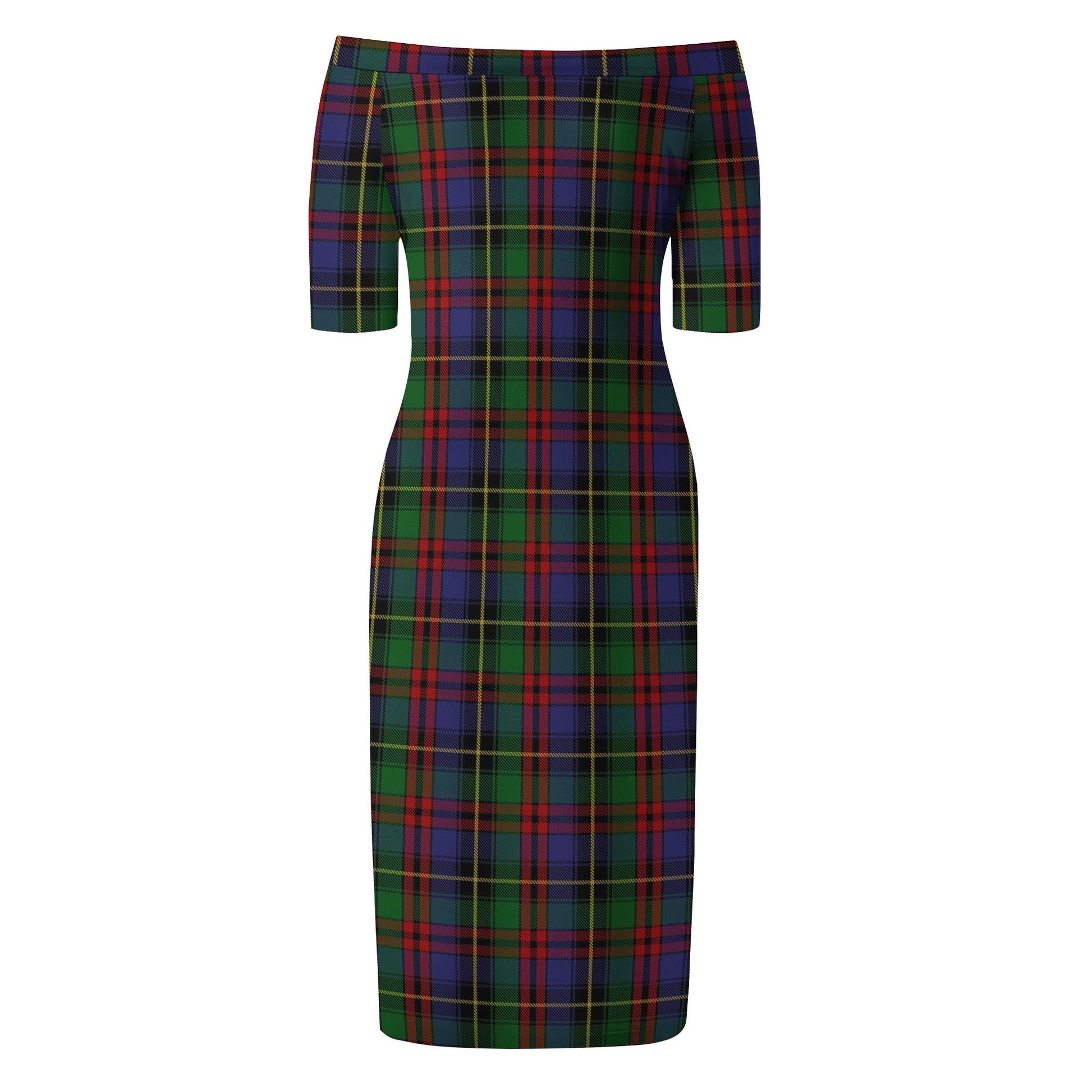 Deas Tartan Off Shoulder Lady Dress - Tartan Vibes Clothing