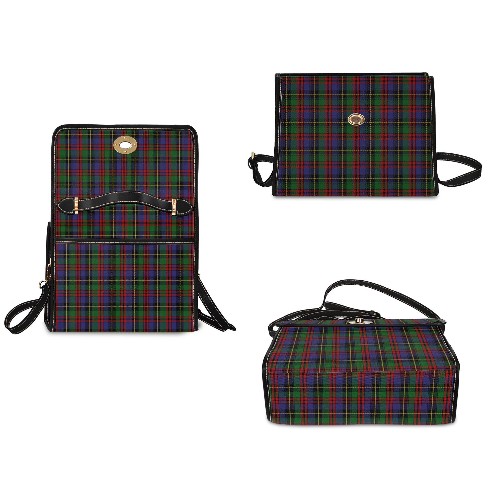 deas-tartan-leather-strap-waterproof-canvas-bag