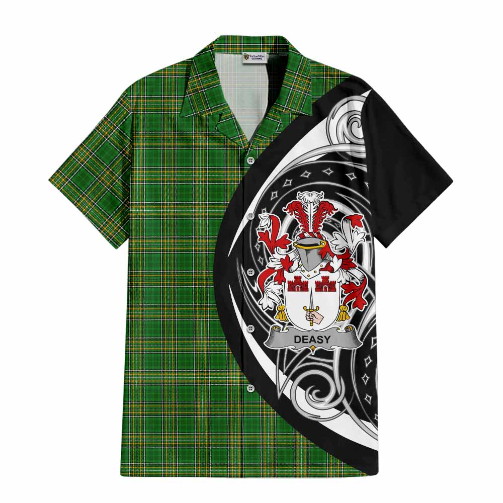 Tartan Vibes Clothing Deasy Irish Clan Short Sleeve Button Shirt Celtic Circle Style