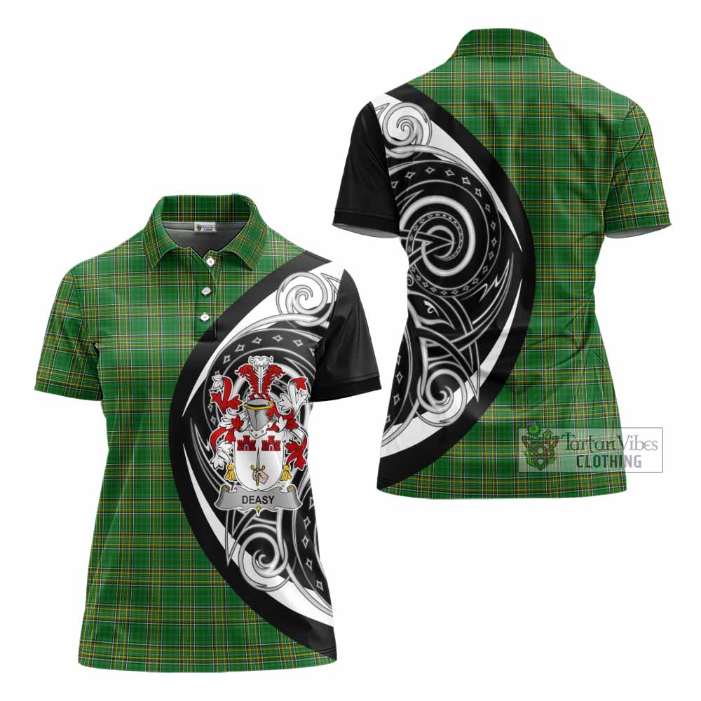 Deasy Irish Clan Women's Polo Shirt Celtic Circle Style - Tartan Vibes Clothing