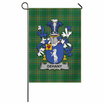 Dehany Irish Clan Tartan Garden Flag with Coat of Arms