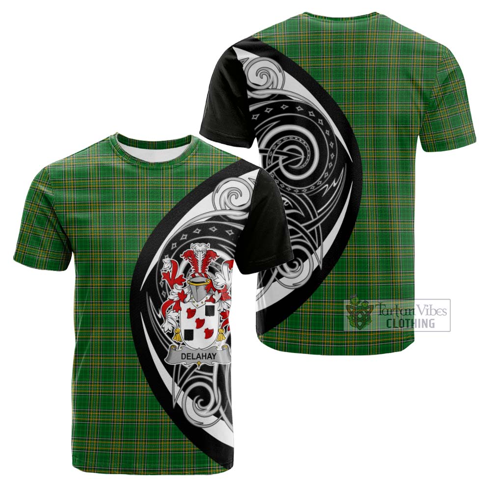 Tartan Vibes Clothing Delahay Irish Clan Cotton T-shirt Celtic Circle Style