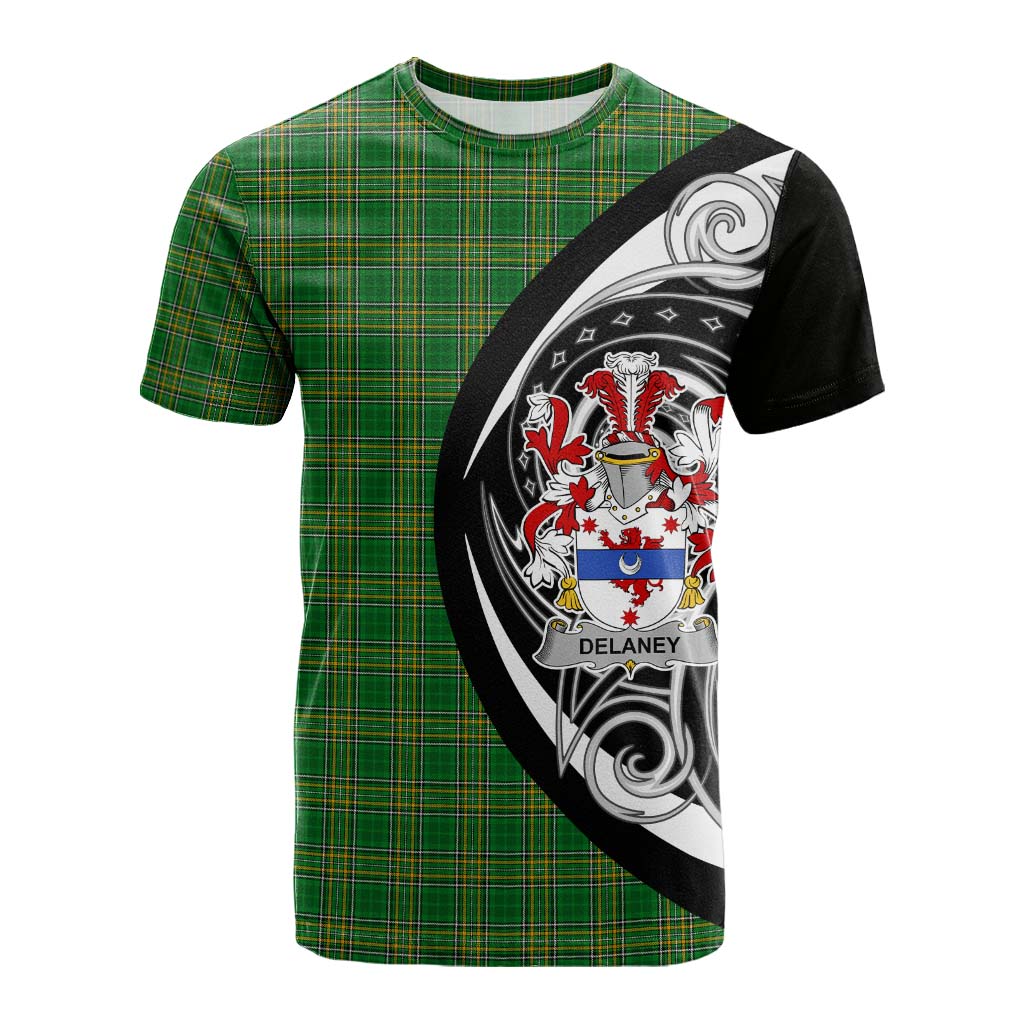 Tartan Vibes Clothing Delaney Irish Clan Cotton T-shirt Celtic Circle Style
