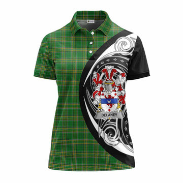 Tartan Vibes Clothing Delaney Irish Clan Women's Polo Shirt Celtic Circle Style