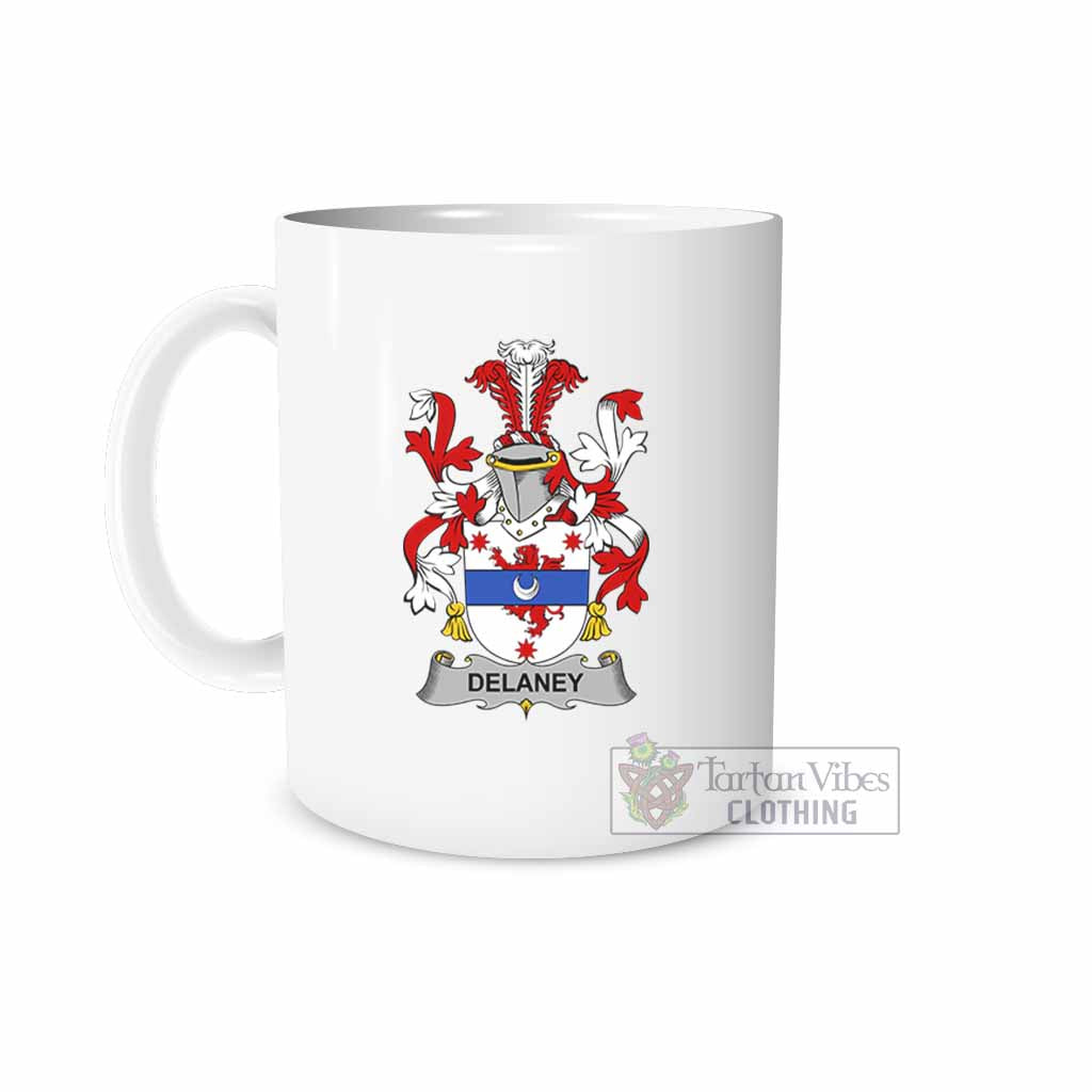 Tartan Vibes Clothing Delaney Irish Clan Coat of Arms Ceramic Mug